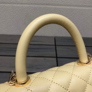 Chanel A92990 Medium Flap Bag With Top Handle Bag Yellow