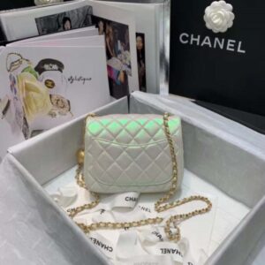 Chanel As1786 Flap Bag NA106 Shoulder Handbag B02916 Lambskin Silver