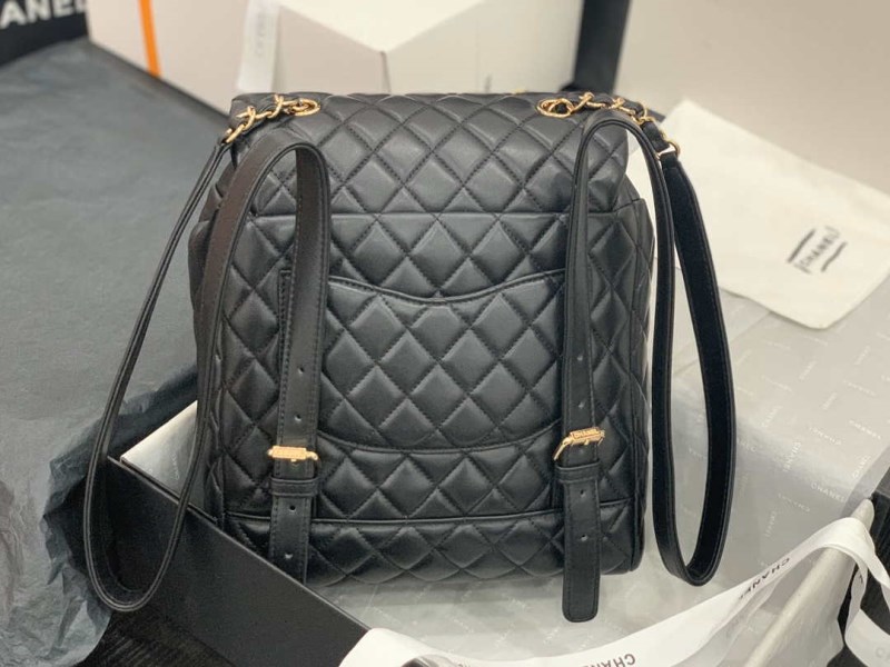 Chanel A91120 Backpack Vintage Lambskin Bag Black - Image 3