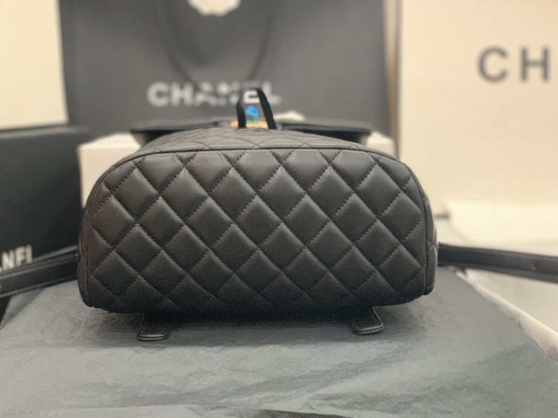 Chanel A91120 Backpack Vintage Lambskin Bag Black - Image 5