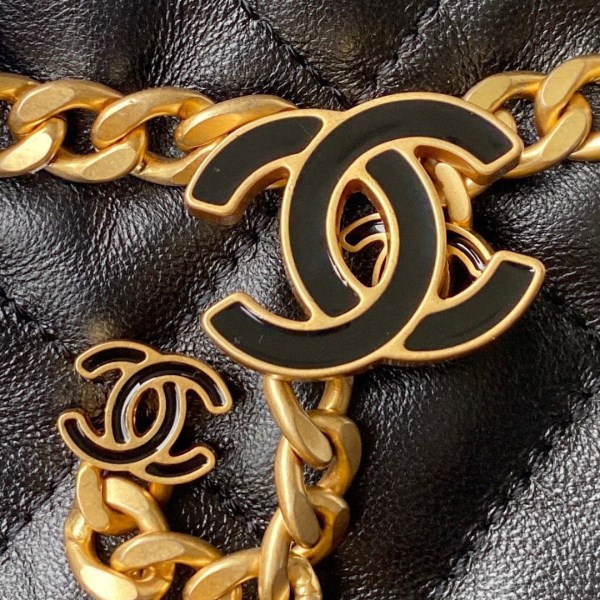 Chanel Bucket Bag Lambskin AS3116 Black - Image 2