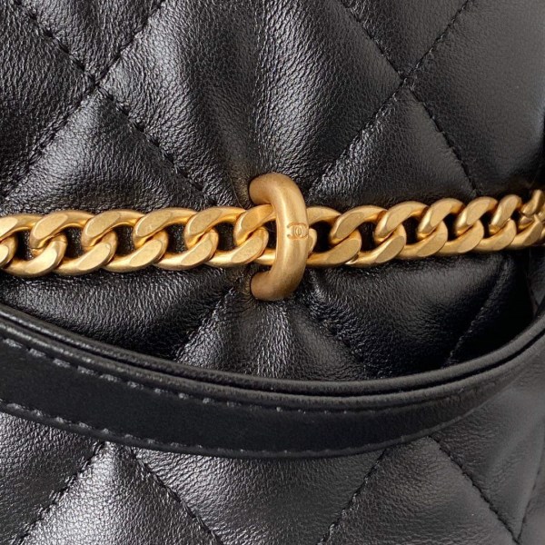 Chanel Bucket Bag Lambskin AS3116 Black - Image 3