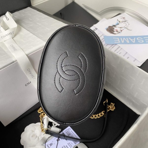 Chanel Bucket Bag Lambskin AS3116 Black - Image 5