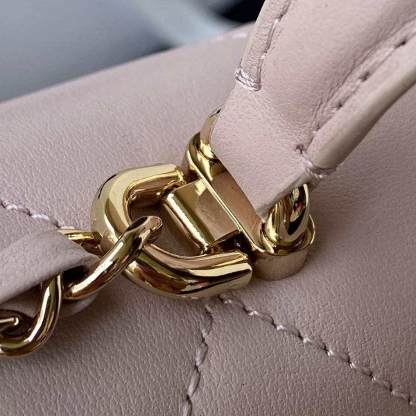 Chanel Small Flap Bag With top Handle Calfskin CC AS2680 Light Pink - Image 3