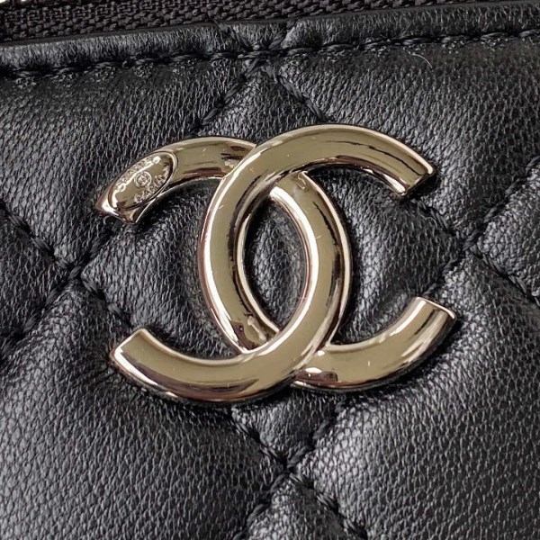 Chanel AP2718 Small Vanity With Chain Black Lambskin - Image 2