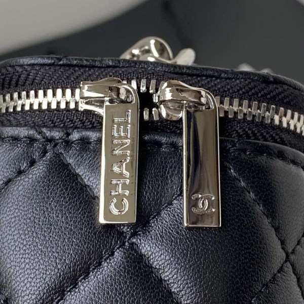 Chanel AP2718 Small Vanity With Chain Black Lambskin - Image 3
