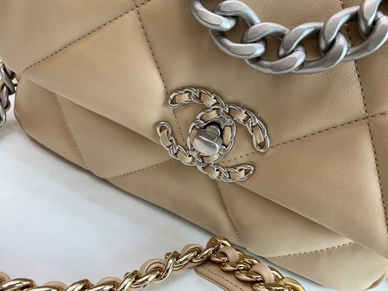 Chanel As1160 Chanel 19 Handbag Flap Lambskin Ocher Yellow Gold - Image 2