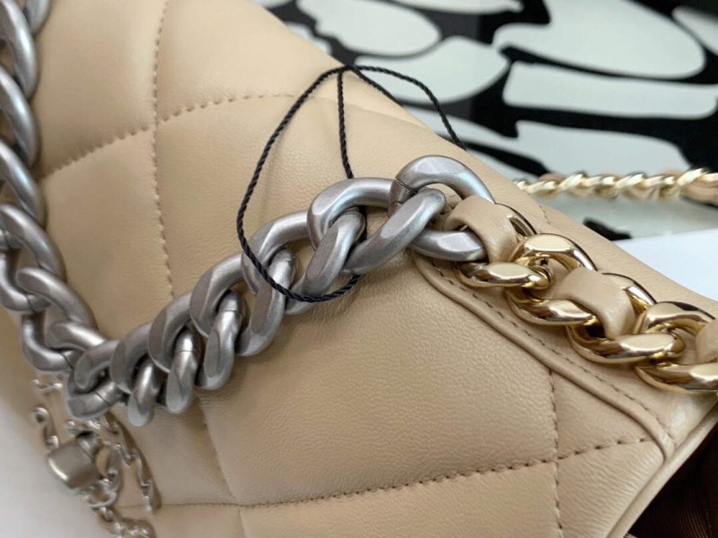 Chanel As1160 Chanel 19 Handbag Flap Lambskin Ocher Yellow Gold - Image 3