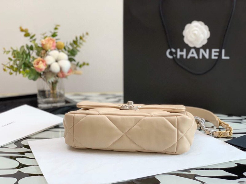 Chanel As1160 Chanel 19 Handbag Flap Lambskin Ocher Yellow Gold - Image 5