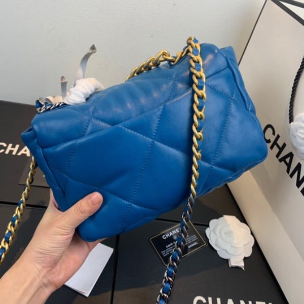 Chanel As1160 Chanel 19 Handbag Flap Lambskin dark blue - Image 2