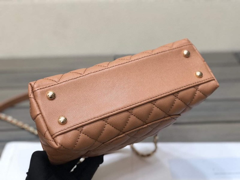 Chanel A92990 Medium Flap Bag With Top Handle Bag Brown - Image 5