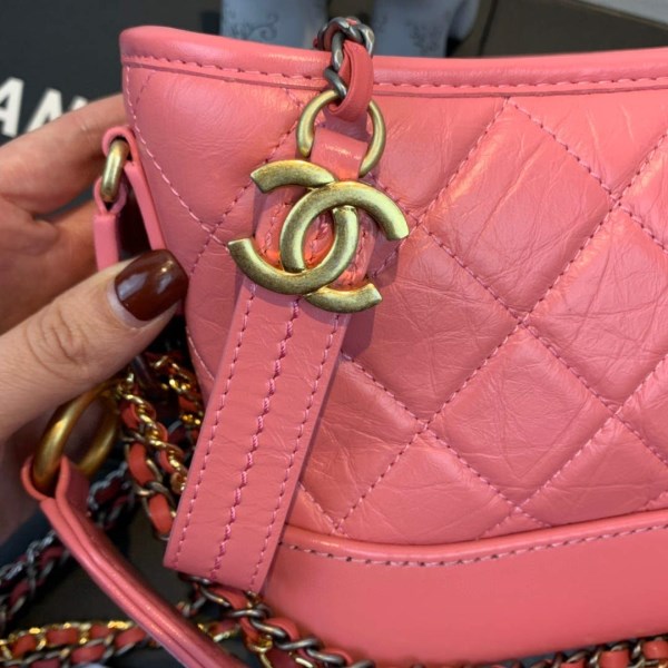 Chanel AS0865 Chanel’s Gabrielle Small Hobo Bag Pink Smooth Calfskin - Image 5
