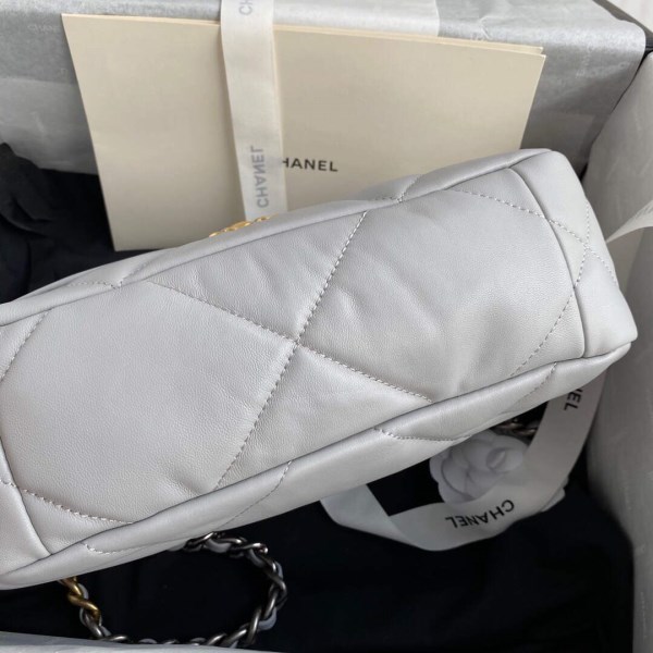 Chanel As1160 Chanel 19 Handbag Flap Lambskin B04852 94305 Grey - Image 4