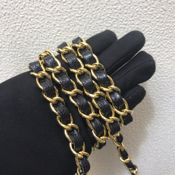 Chanel A69900 Mini Flap Bag Grained Calfskin Black Gold