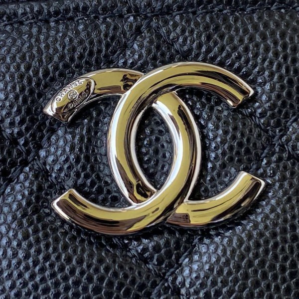 Chanel AP2718 Small Vanity With Chain Calfskin Black - Image 2
