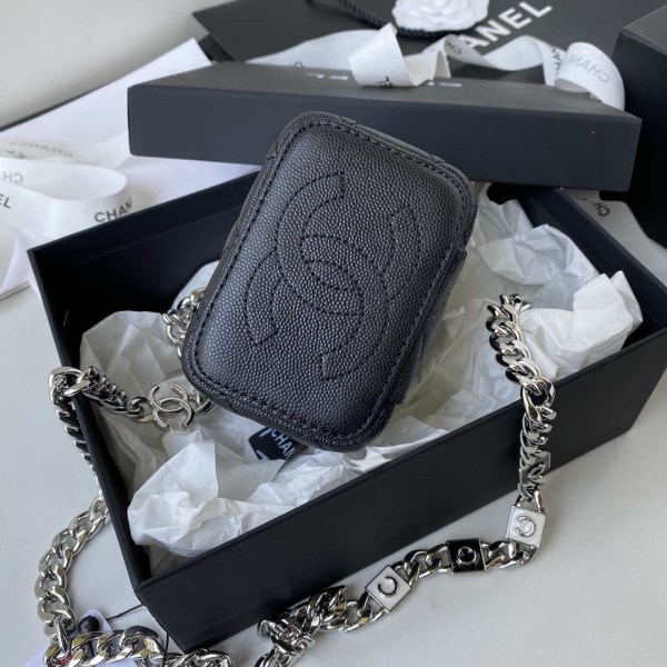 Chanel AP2718 Small Vanity With Chain Calfskin Black - Image 4