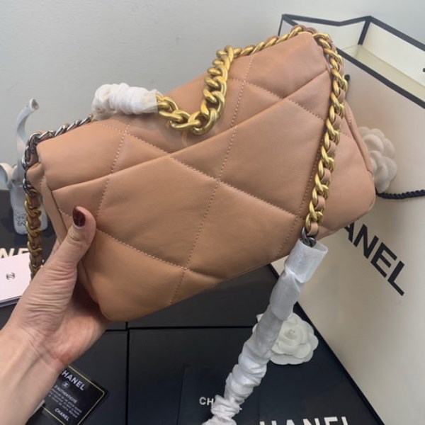 Chanel As1160 Chanel 19 Handbag Flap Lambskin Lake Nude Pink - Image 2