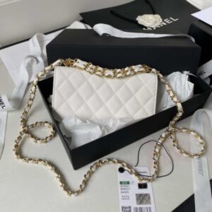 Chanel AP3021 Mini Flap Bag WOC Calfskin Phone bag White