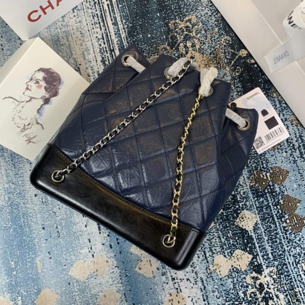 Chanel A94485 Gabrielle Backpack Navy Blue - Image 4