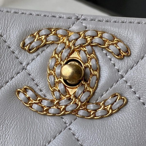 Chanel AS2977 Small Box Bag Shoulder bag Gray - Image 2