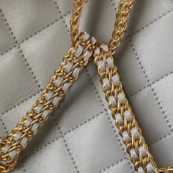 Chanel AS2977 Small Box Bag Shoulder bag Gray - Image 3