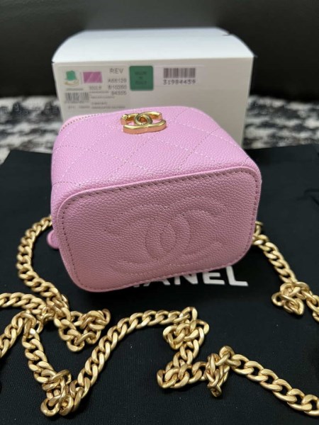 Chanel AP3203 Clutch With Chain Grained Calfskin Pink - Image 2