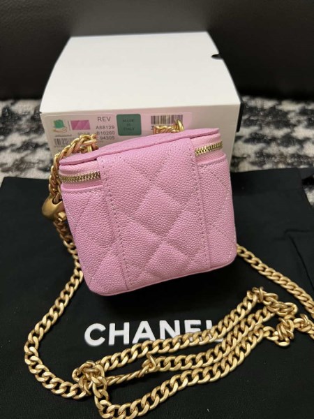 Chanel AP3203 Clutch With Chain Grained Calfskin Pink - Image 3