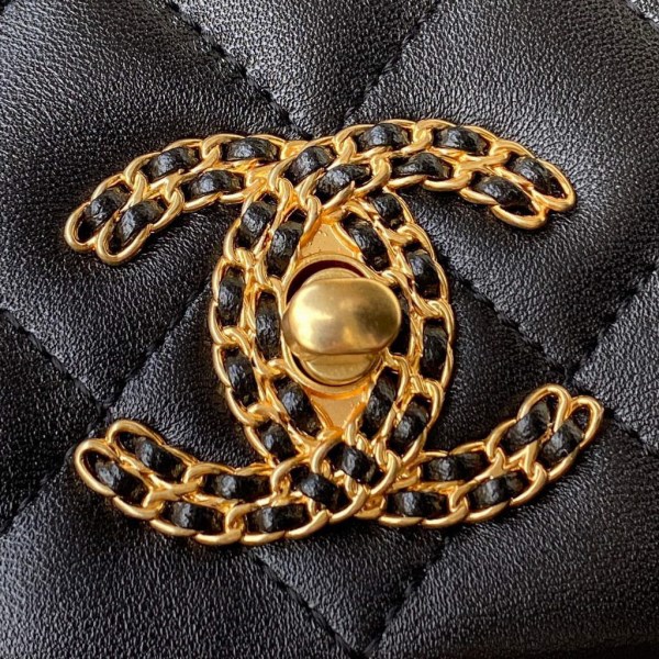Chanel AS2976 Flap Bag Lambskin Black - Image 2