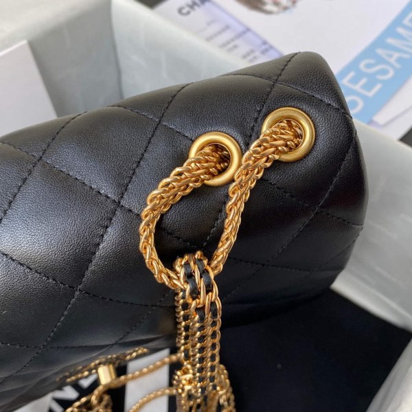 Chanel AS2976 Flap Bag Lambskin Black - Image 3