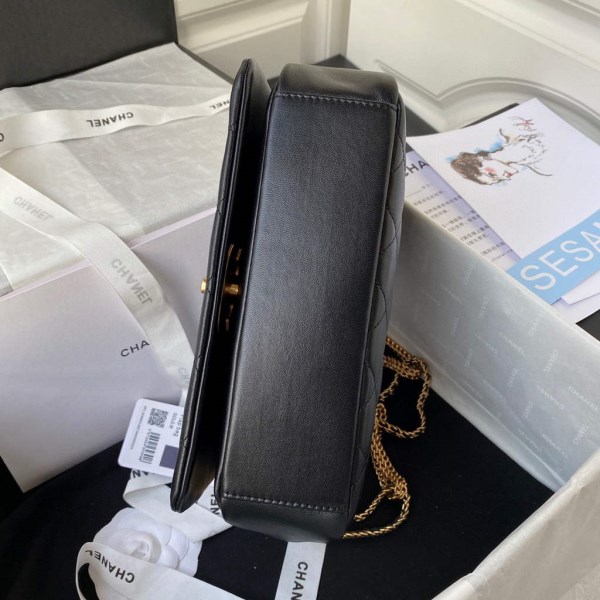 Chanel AS2976 Flap Bag Lambskin Black - Image 4