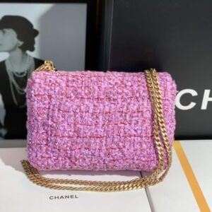 Chanel AS1116 Flap bag 21cm A69900 Tweed Pink