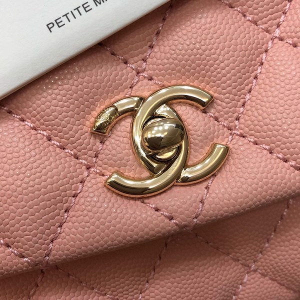 Chanel A92990 Medium Flap Bag With Top Handle Bag Pink - Image 4
