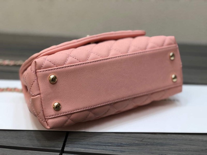 Chanel A92990 Medium Flap Bag With Top Handle Bag Pink - Image 5