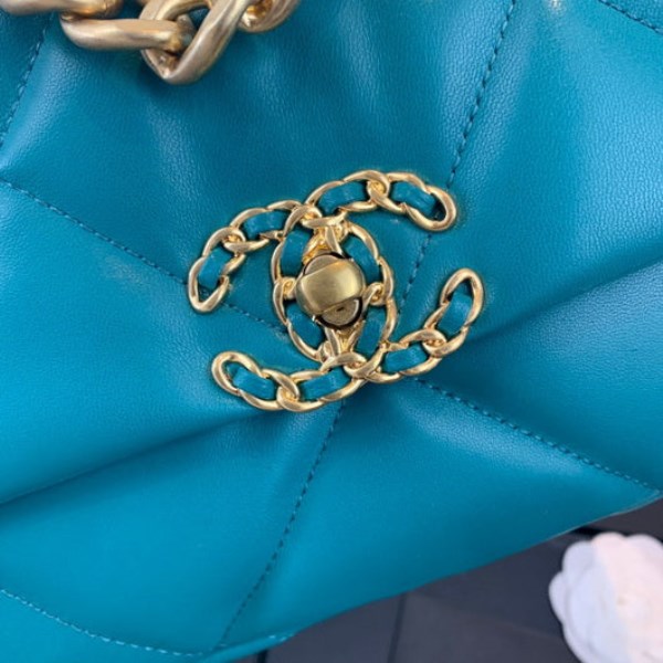 Chanel As1160 Chanel 19 Handbag Flap Lambskin Dark Green - Image 5