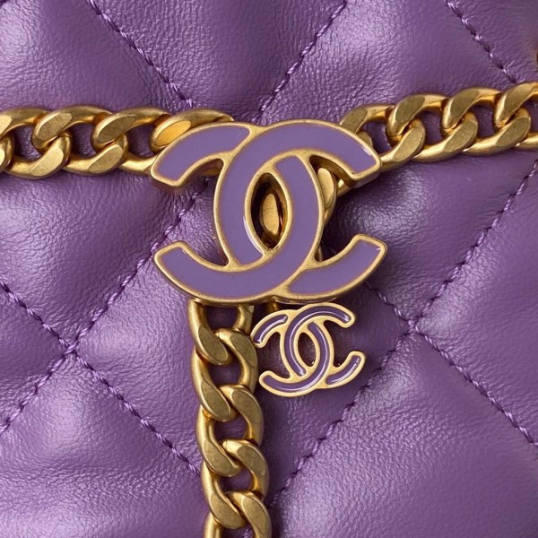 Chanel Bucket Bag Lambskin AS3116 Purple - Image 2