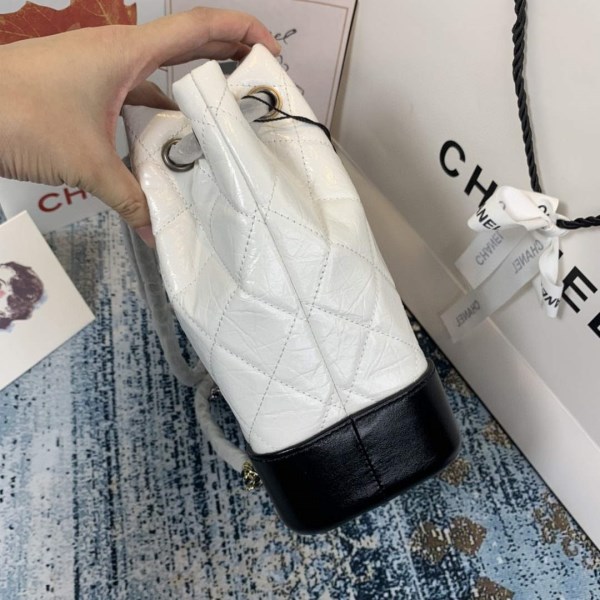 Chanel A94485 Gabrielle Backpack White and Black - Image 2