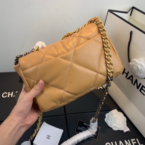 Chanel As1160 Chanel 19 Handbag Flap Lambskin Lake Tan - Image 2