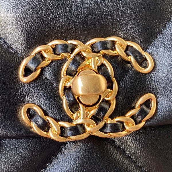 Chanel As1160 Chanel 19 Handbag Flap Lambskin B04852 94305 Black - Image 2