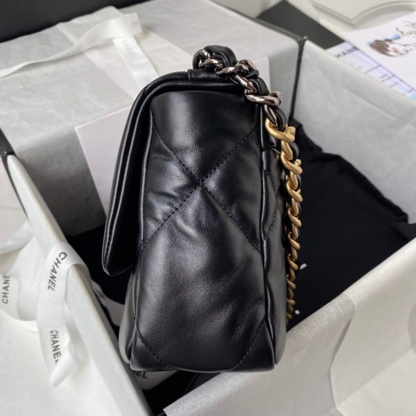 Chanel As1160 Chanel 19 Handbag Flap Lambskin B04852 94305 Black - Image 5