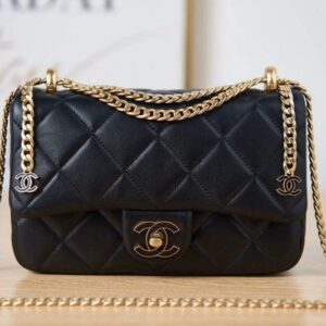 Chanel AS3114 Flap Bag Lambskin Black