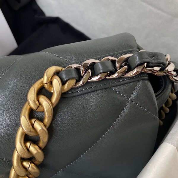 Chanel As1160 Chanel 19 Handbag Flap Lambskin B04852 94305 Navy Blue - Image 3