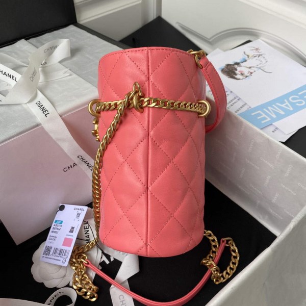 Chanel Bucket Bag Lambskin AS3116 Pink - Image 4