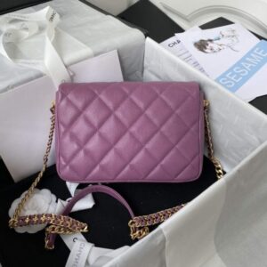 Chanel AS3108 Chanel Flap bag Grained Calfskin Purple