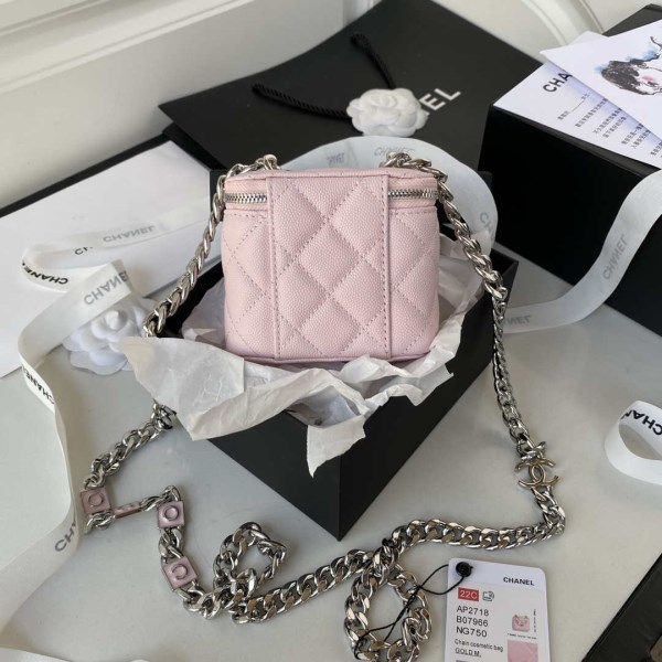 Chanel AP2718 Small Vanity With Chain Calfskin Pink