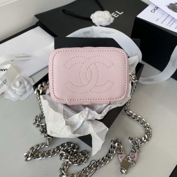 Chanel AP2718 Small Vanity With Chain Calfskin Pink - Image 5