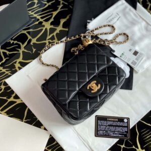 Chanel As1786 Flap Bag NA106 Shoulder Handbag B02916 Lambskin Black