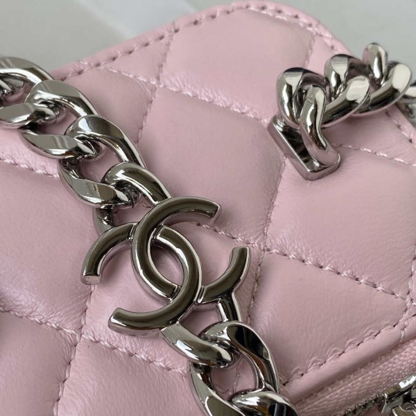 Chanel AP2718 Small Vanity With Chain Pink Lambskin - Image 2
