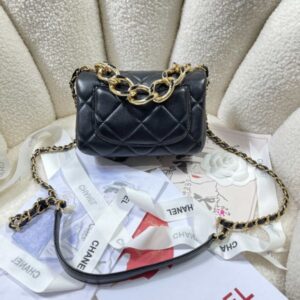 Chanel AS3365 Mini Flap Bag 17cm Lambskin Black