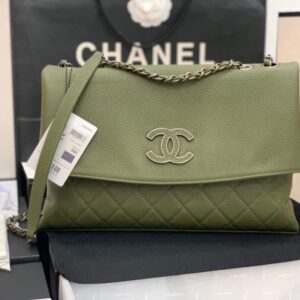 Chanel AS8095 Chanel Flap bag Calfskin Green