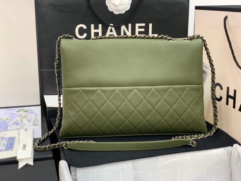 Chanel AS8095 Chanel Flap bag Calfskin Green - Image 2